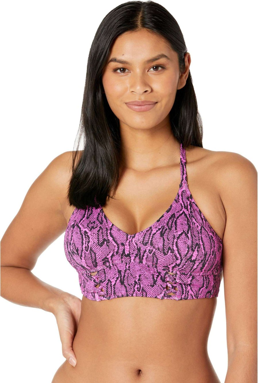 Swimwear * | Jessica Simpson Snake Charmer Cropped Cami Top