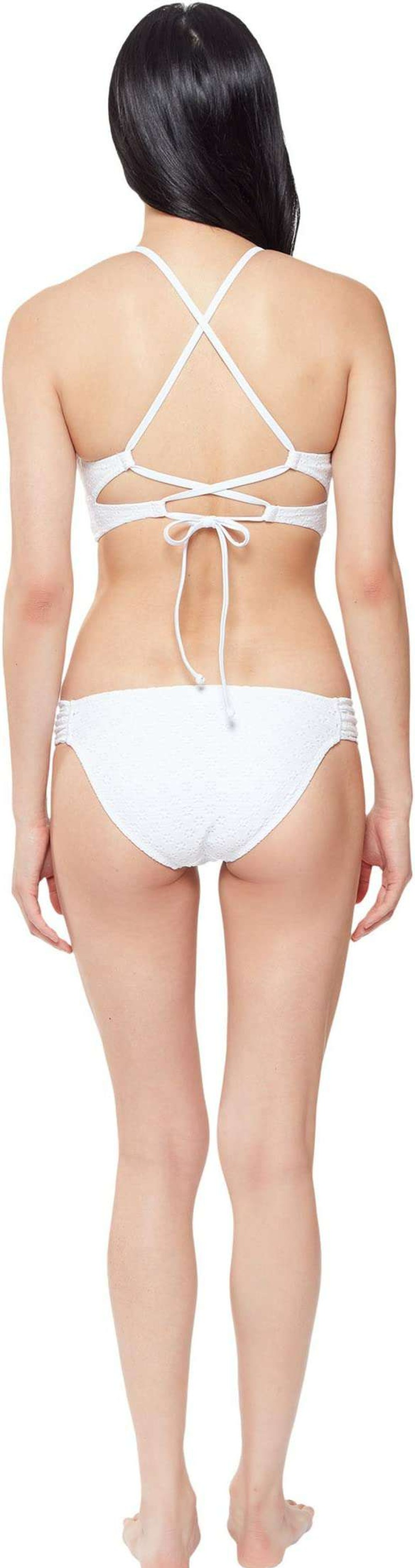 Swimwear * | Jessica Simpson Sweet Tooth Solids Side Shirred Hipster Bottoms