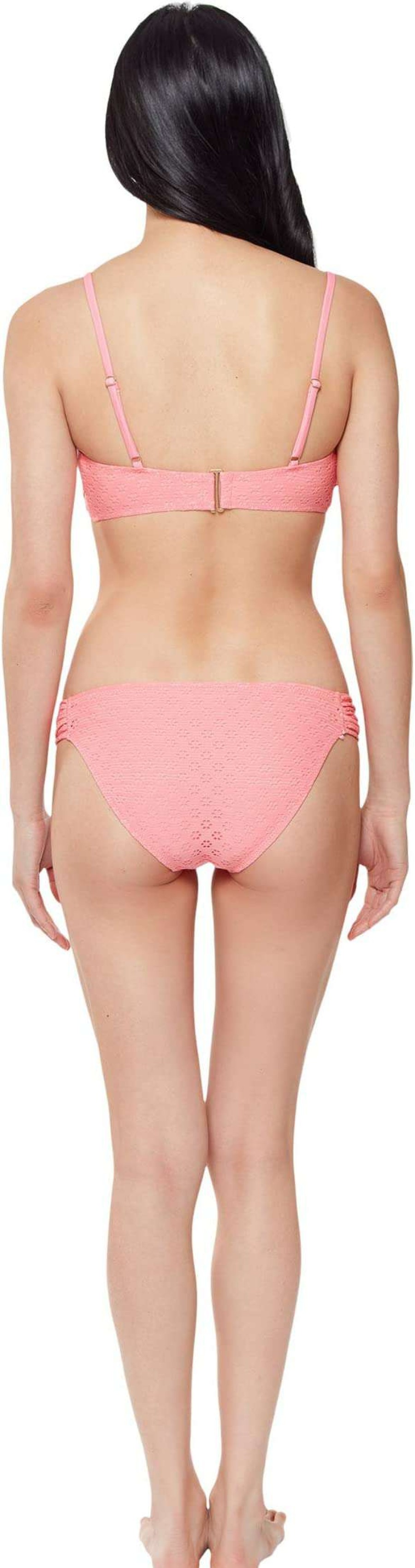 Swimwear * | Jessica Simpson Sweet Tooth Solids Side Shirred Hipster Bottoms