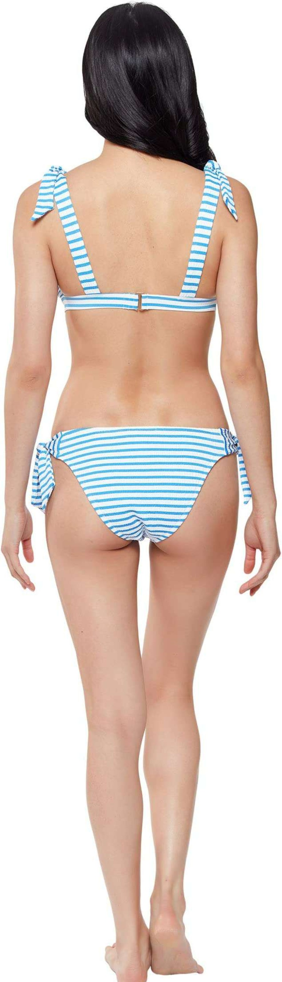 Swimwear * | Jessica Simpson Sunshine Stripe Tie Side Hipster Bottoms