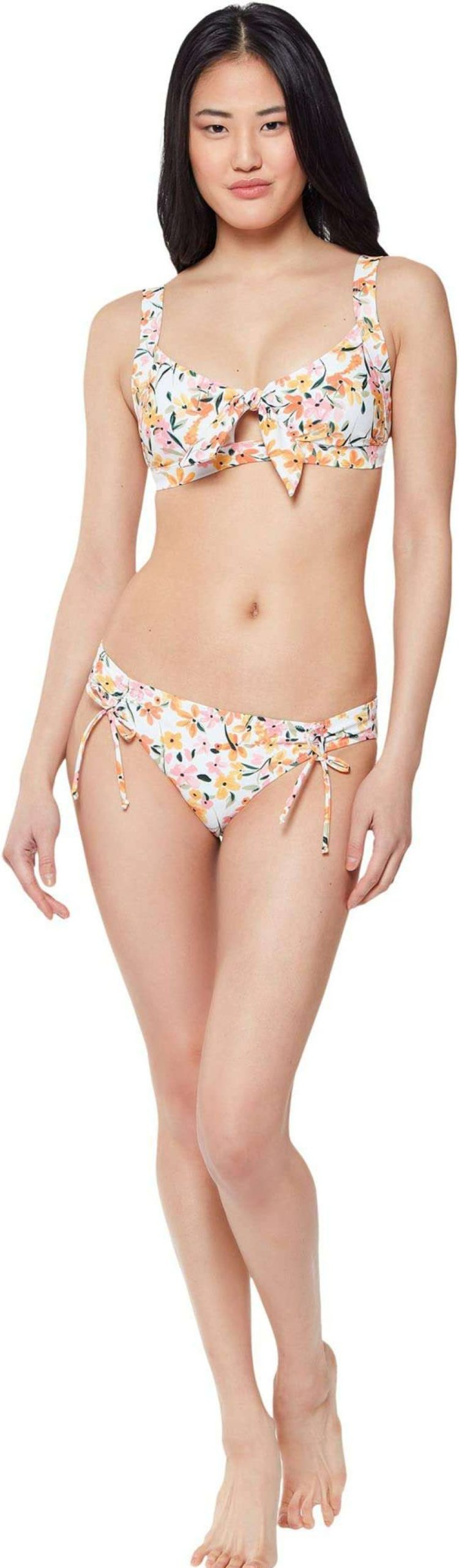 Swimwear * | Jessica Simpson Summer Dreaming Side Ruched Hipster Bottoms