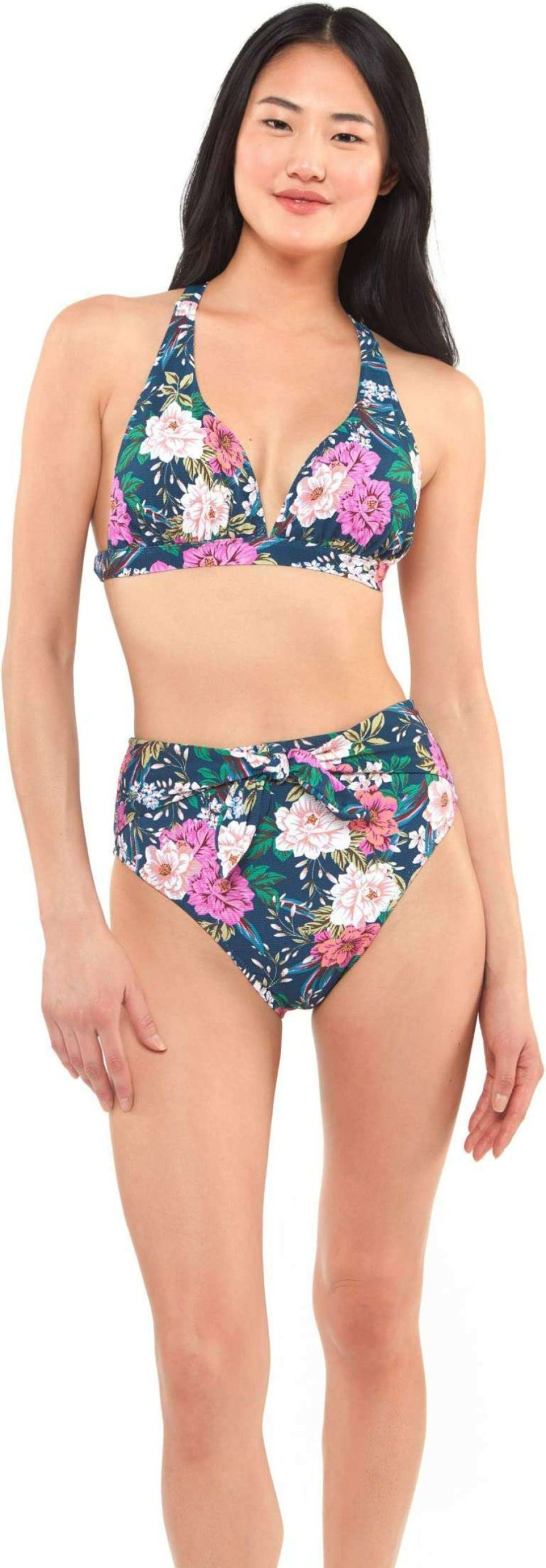 Swimwear * | Jessica Simpson Gardenia Paradise Halter Bra Top