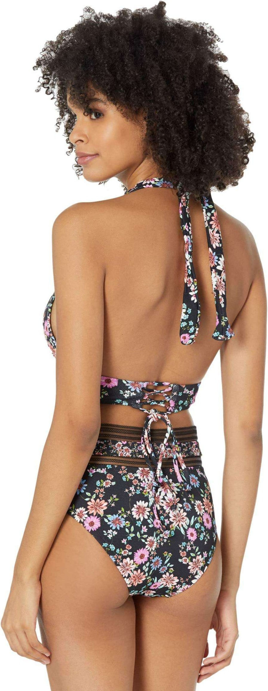 Swimwear * | Jessica Simpson Posy Fields Halter Bra Top